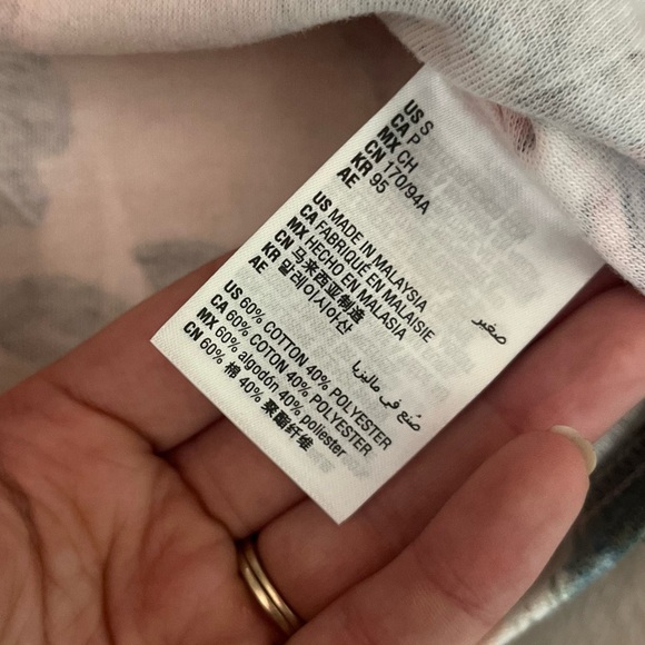 Karen Scott Small Classic Pink Green Floral 3/4 Sleeve Spring Cruise Coastal Tee - Picture 7 of 7